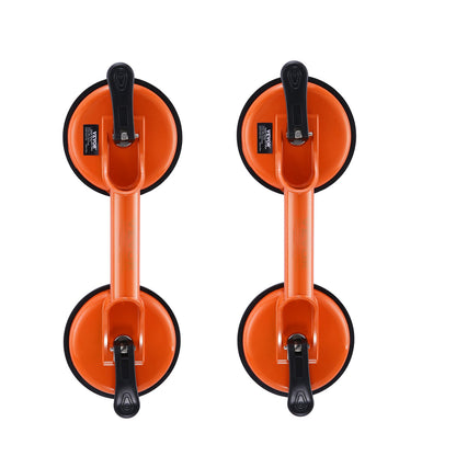 VEVOR Glass Suction Cup, 119 mm 2 Pack 150 kg Load Capacity, Vacuum Suction Cup with Aluminum Handle, Heavy Duty Industrial Suction Cup Lifter Tool for Glass, Granite, Tile, Metal, Wood Panel Lifting