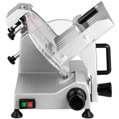 VEVOR Commercial Meat Slicer, 200W Electric Deli Food Slicer, 350-400RPM Meat Slicer with 8" Carbon Steel Blade, 0 - 0.47 inch Adjustable Thickness Electric Meat Slicer for Home and Commercial Use