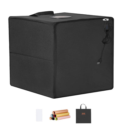 VEVOR Photo Studio Light Box 3000-5600K 6 Double-Sided Color Backdrops, 31.5 x 31 x 31 cm