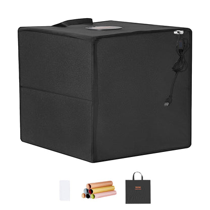 VEVOR Photo Studio Light Box 3000-5600K 6 Double-Sided Color Backdrops, 41 x 40 x 39 cm
