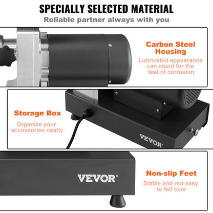 VEVOR Electric Meat Grinder, 9.5 Kg/Min Capacity, Countertop Industrial Meat Mincer w/ Blade, Grinding Plate, Sausage Maker & Kubbe Kit, Carbon Steel Commercial Meat Grinder for Kitchen Restaurant