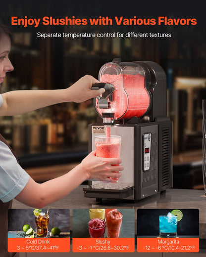 VEVOR 3L Commercial Slushy Machine Margarita Smoothie Frozen Drink Maker
