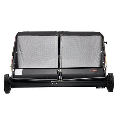 VEVOR Tow-Behind Lawn Sweeper 132cm Leaf Yard Collector 26 cu.ft. Adjustable