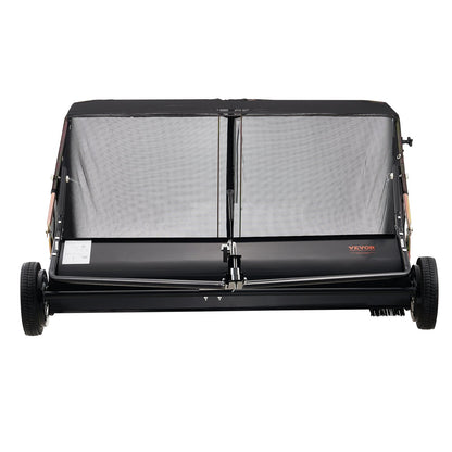 VEVOR Tow-Behind Lawn Sweeper 132cm Leaf Yard Collector 26 cu.ft. Adjustable