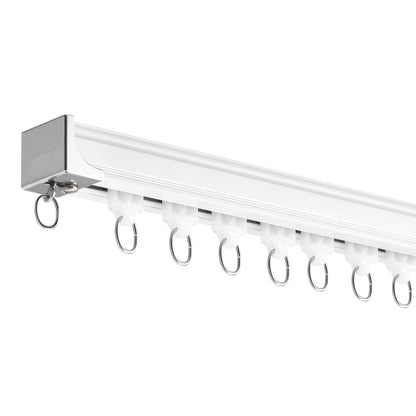 VEVOR Ceiling Curtain Track Set 17.7 FT/5.4 Meter Room Divider with Hooks White