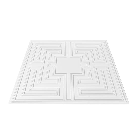 VEVOR Ceiling Tiles 12-Pack 24 x 24 in PVC Easy Installation White Echo Pattern