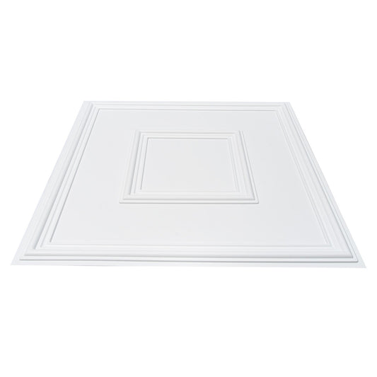 VEVOR Ceiling Tiles 12-Pack 24 x 24 in PVC Easy Installation White Geometric
