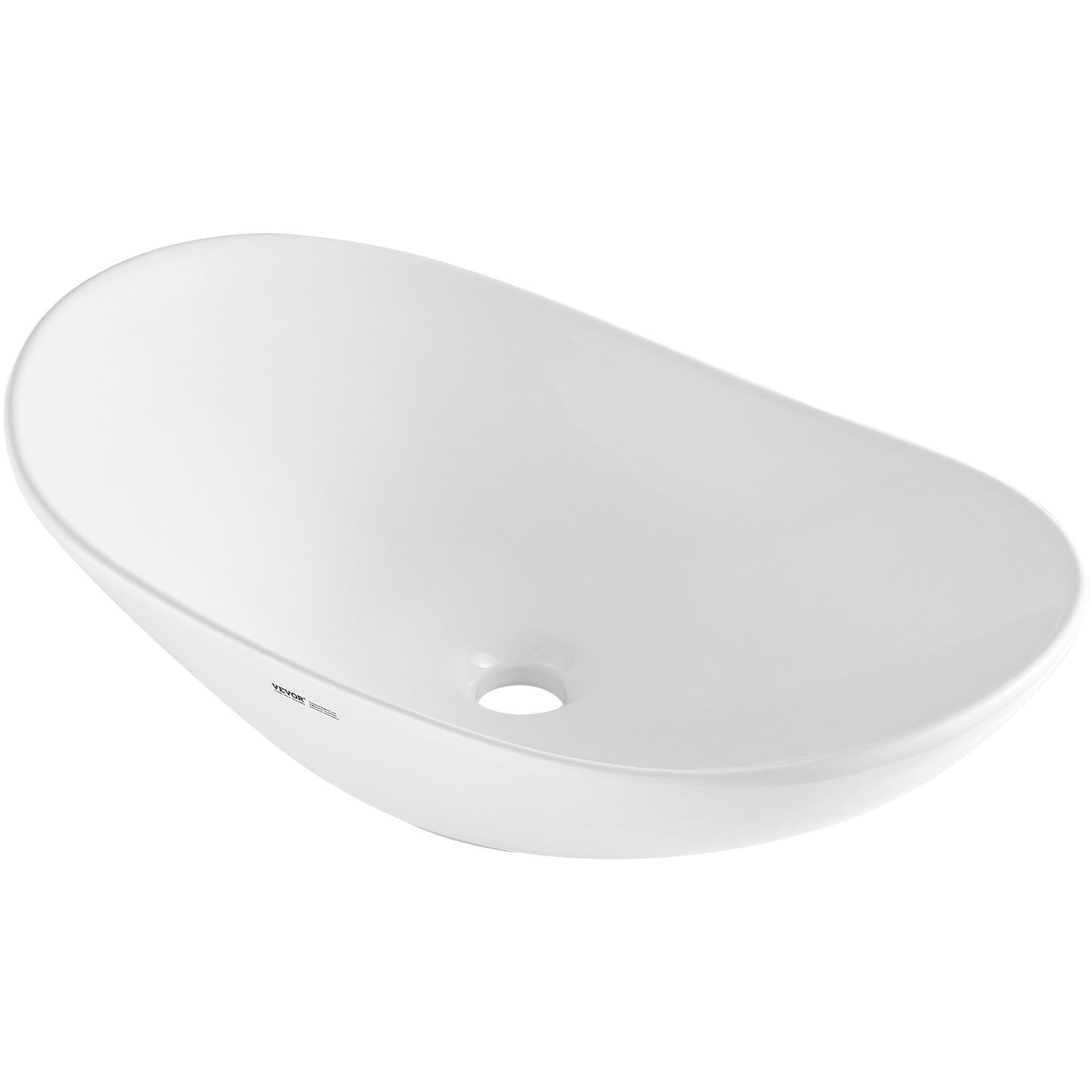 VEVOR Modern Ceramic Vessel Sink 60x36cm Bathroom Vanity Bowl Countertop