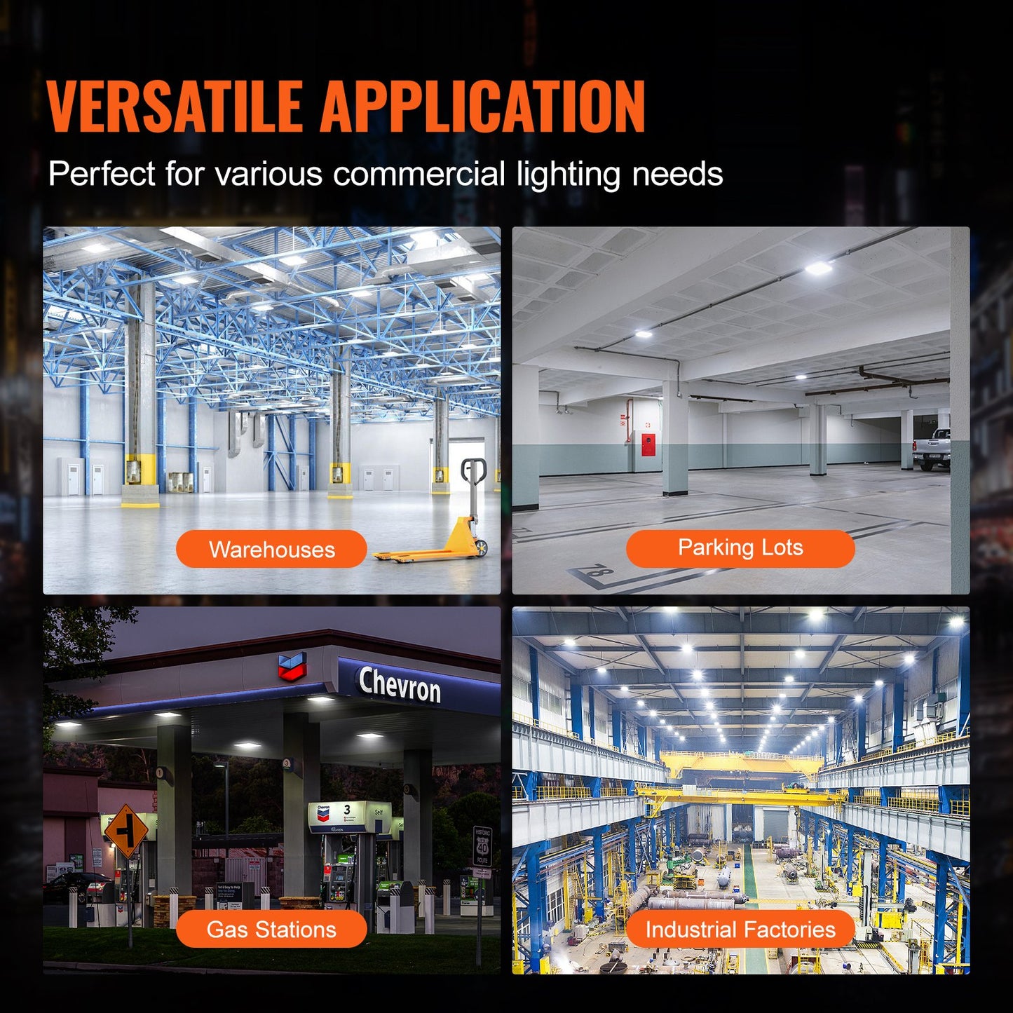 4 PCS LED Canopy Light 150W 16500LM 5000K Daylight Outdoor Canopy Lighting