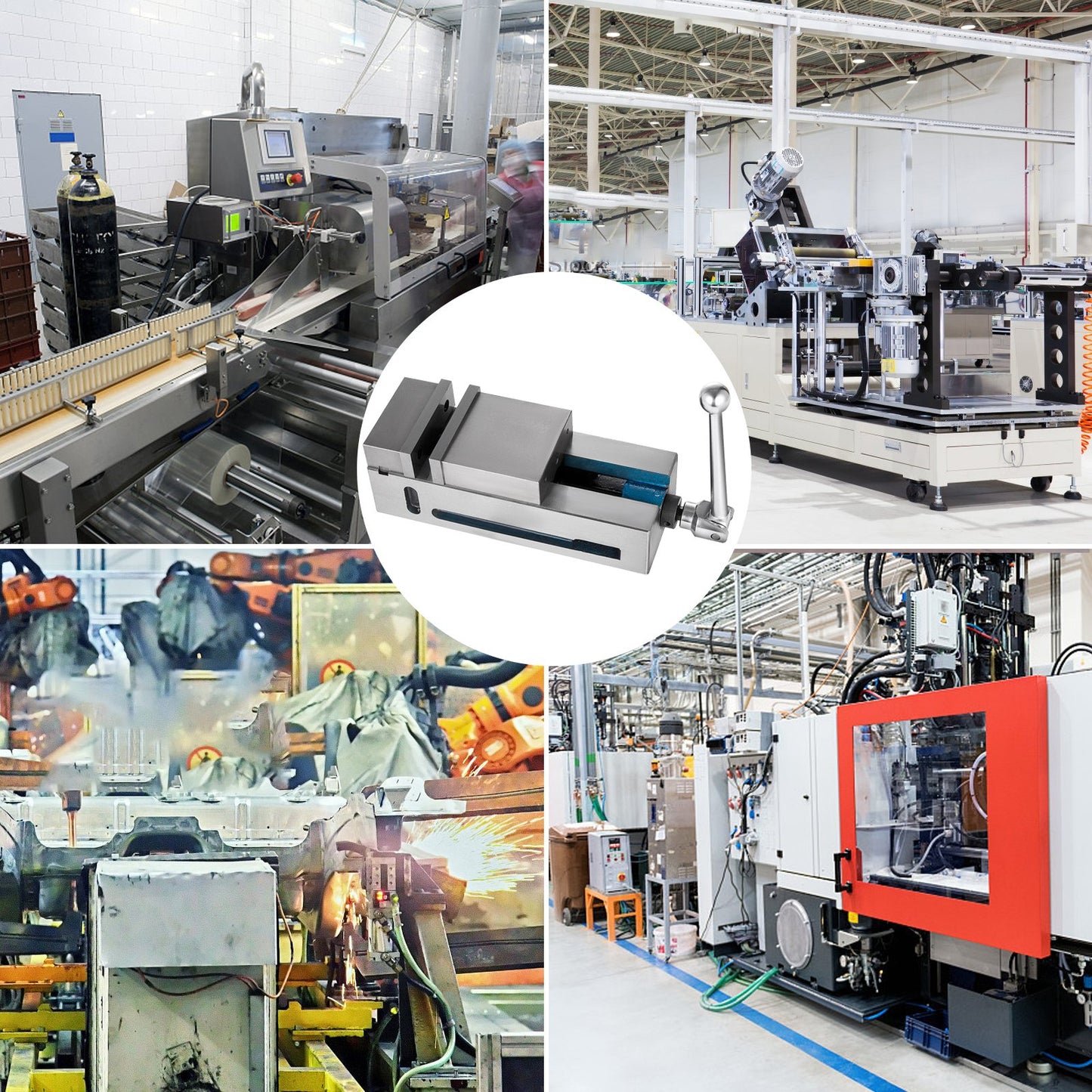 VEVOR Milling Vice 4"/100mm,Bench Clamp Vice Nodular Cast Iron Material,Clamping Vice Clamping Force 19KN Max, Milling Machine Vice
