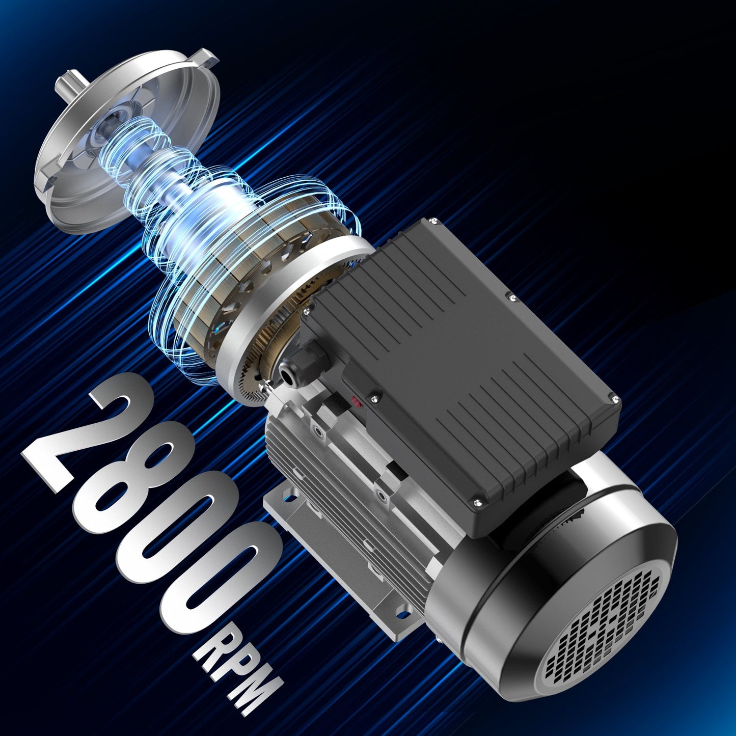 VEVOR 2.2KW Electric Motor 2800 rpm, AC 220~240V 13.8A, 90L, B3 Frame, Air Compressor Motor Single Phase, 24mm Keyed Shaft, CW/CCW Rotation for Agricultural Machinery and General Equipment