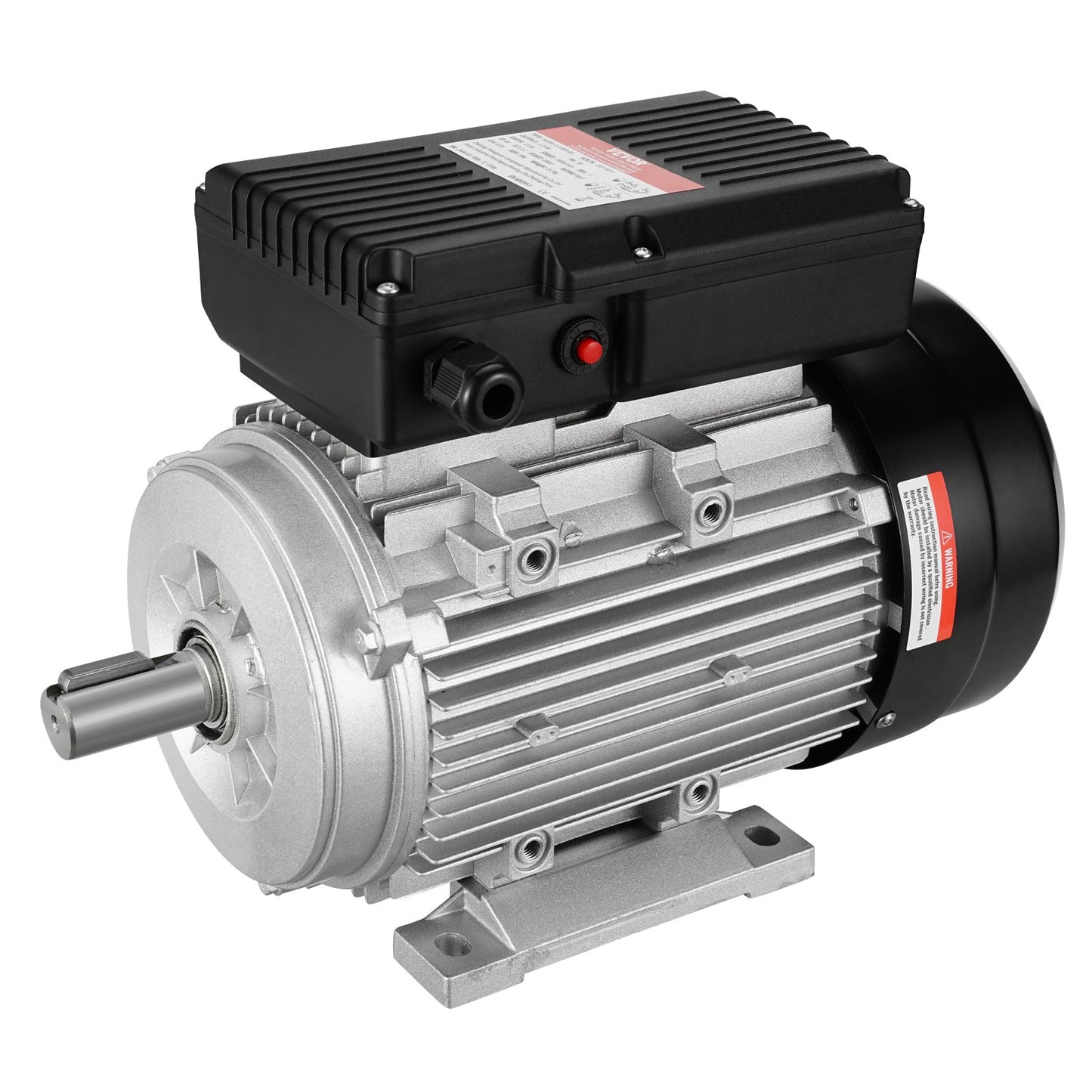 VEVOR 2.2KW Electric Motor 2800 rpm, AC 220~240V 13.8A, 90L, B3 Frame, Air Compressor Motor Single Phase, 24mm Keyed Shaft, CW/CCW Rotation for Agricultural Machinery and General Equipment
