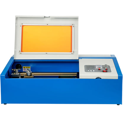 VEVOR 40W Co2 Laser 12\" x 8\" USB Port Laser Engraving Machine Air Exhaust Fan Laser Cutter High Precise Stepping Motor (40W CO2 Laser)