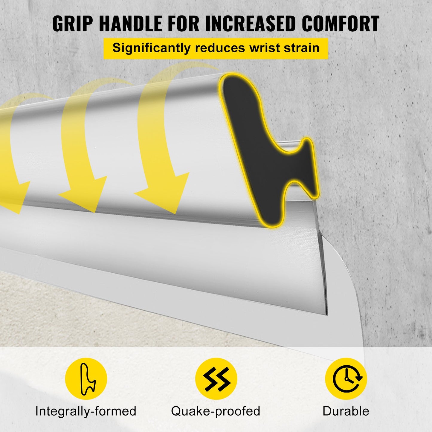 VEVOR Skimming Blade,40 inch Smoothing Knife, European Stainless Steel Construction Knife, Aluminum Blade Profile Smoothing Knockdown Spatula for Gyprock/Drywall/Wall-Board
