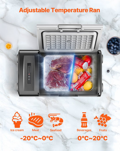 VEVOR Portable Car Refrigerator Freezer Compressor 15L Single Zone for Car Home