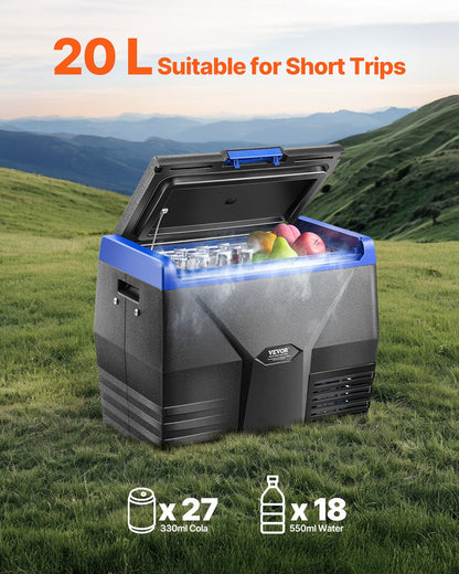 VEVOR Portable Car Refrigerator Freezer Compressor 20L Single Zone for Car Home