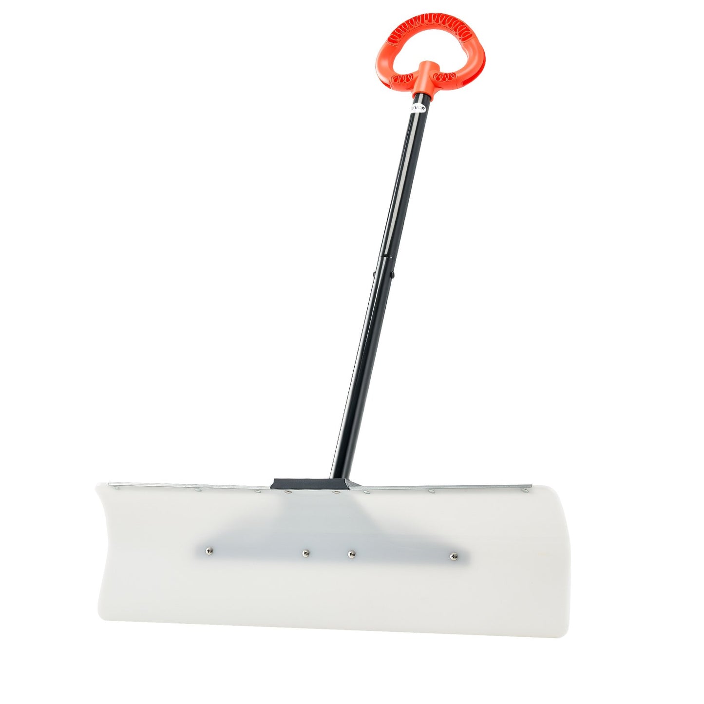 VEVOR Snow Pusher Shovel, 76.2 cm Outdoor Snowplow Shovel with Ergonomic Grip, HDPE Plastic Blade, Winter Shovels with Segmented Handle, Metal Edged Strip, Portable Snow Removal Tool for Driveway