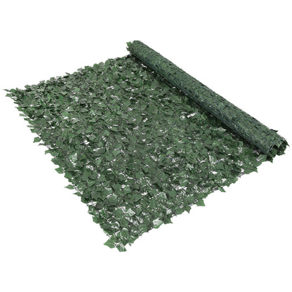 VEVOR Ivy Privacy Fence, 2440 x 1830 mm Artificial Green Wall Screen, Greenery Ivy Fence with Strengthened Joint, Faux Hedges Vine Leaf Decoration for Outdoor Garden, Yard, Balcony, Patio Decor