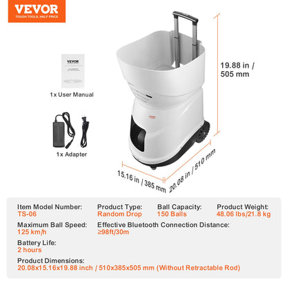 VEVOR Tennis Ball Machine Automatic Portable Ball Launcher Training Practice
