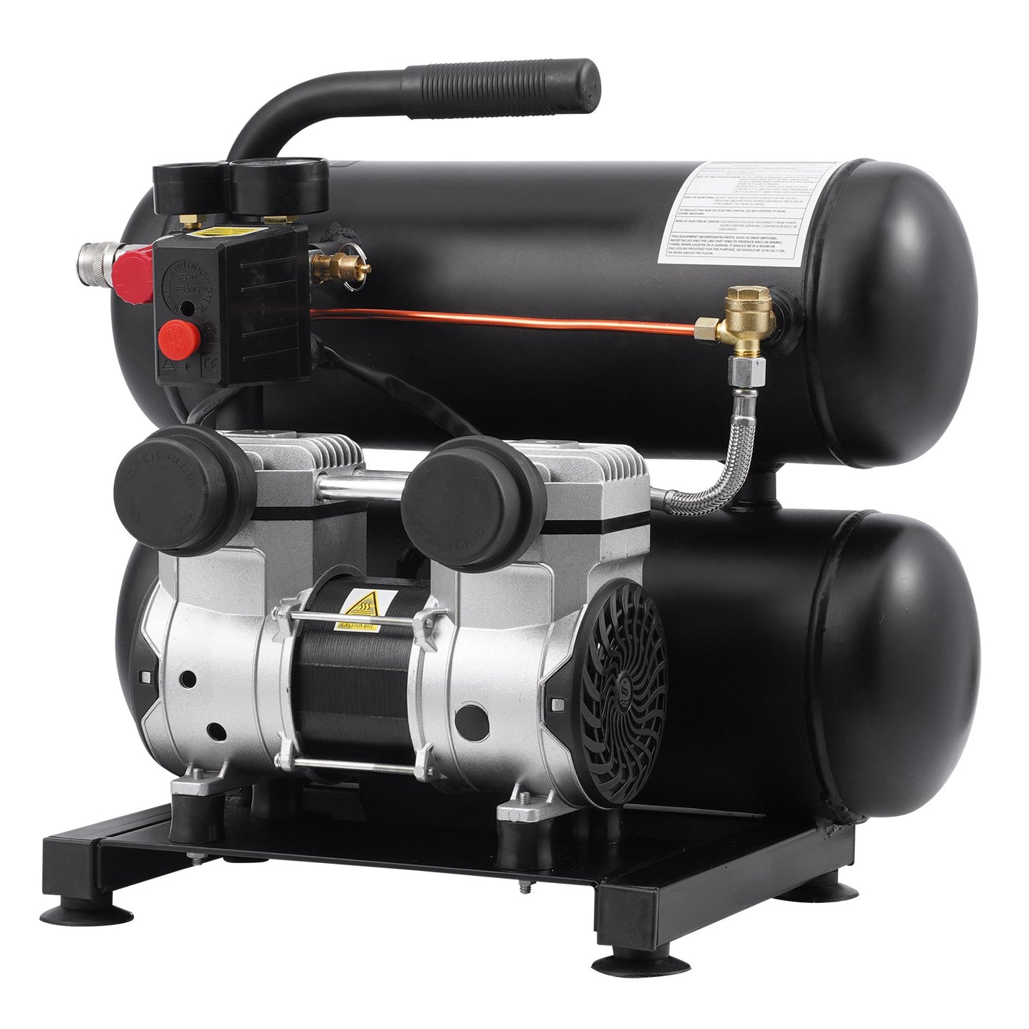 VEVOR Air Compressor Compact Portable Oil Free Compressor 18L 90 PSI