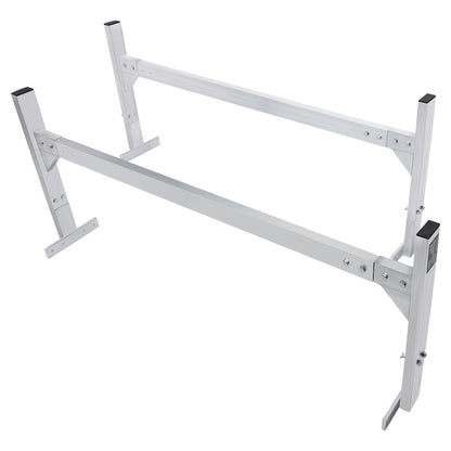 VEVOR Van Roof Ladder Rack, 2 Bars Aluminum Alloy Roof Ladder Racks, 181 kg Capacity Rain-Gutter Van Roof Rack, Adjustable Length 1300-2060 mm, Van Ladder Rack for Van, Cargo, Trailer