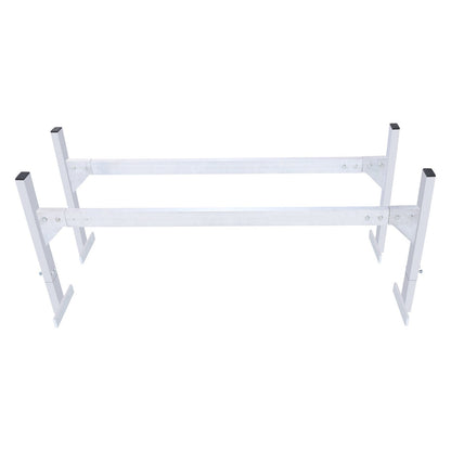 VEVOR Van Roof Ladder Rack, 2 Bars Aluminum Alloy Roof Ladder Racks, 181 kg Capacity Rain-Gutter Van Roof Rack, Adjustable Length 1300-2060 mm, Van Ladder Rack for Van, Cargo, Trailer