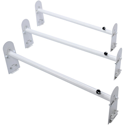VEVOR Van Roof Ladder Rack, 3 Bars Alloy Steel Roof Racks, 750 LBS Capacity Rain-Gutter Roof Rack, Adjustable Length 40.2" to 74.8", Van Ladder Rack Compatible with Chevrolet Express, GMC Savana, etc