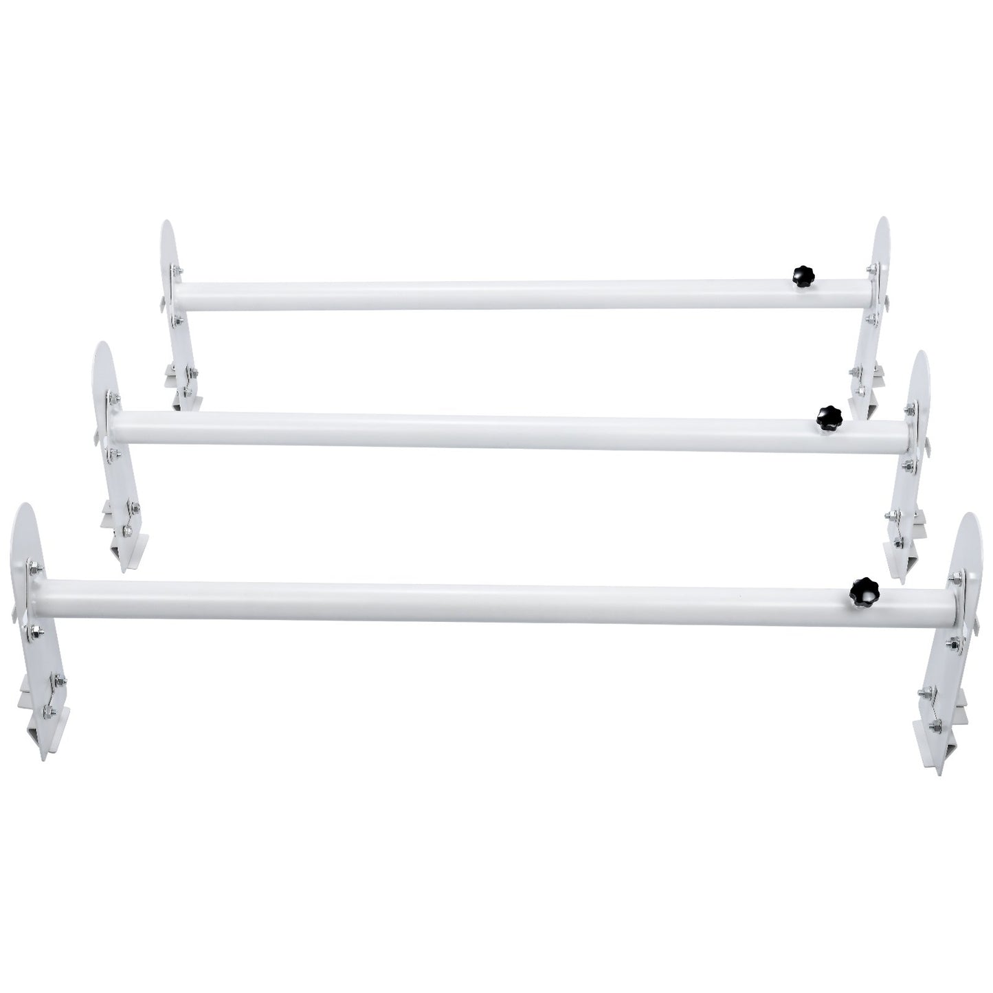VEVOR Van Roof Ladder Rack, 3 Bars Alloy Steel Roof Racks, 750 LBS Capacity Rain-Gutter Roof Rack, Adjustable Length 40.2" to 74.8", Van Ladder Rack Compatible with Chevrolet Express, GMC Savana, etc