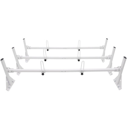 VEVOR 3-Bar Van Roof Ladder Rack Adjustable 56.3"-61.4" for Full-Size Vans