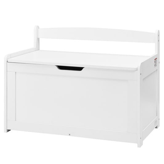 VEVOR Kids Toy Storage Bench Wooden Toy Box Chest 32.68 x 17.91 x 24.02" White