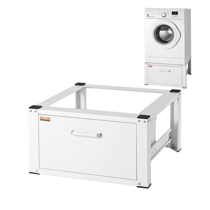 VEVOR Laundry Pedestal 686mmmW x 366mmH, Washer And Dryer Base Stand Platform Universal Fit 299kg Capacity, Heavy Duty Multi-Functional Base for Washing Machine with Drawer & Rich Accessories