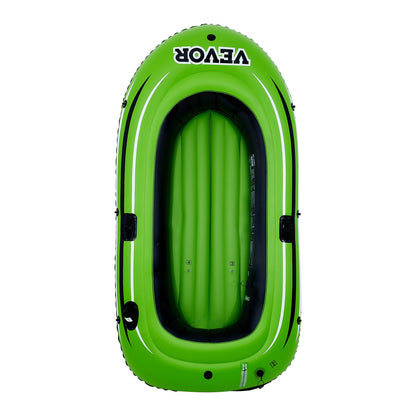 VEVOR Inflatable Boat, 2-Person Inflatable Fishing Boat, Strong PVC Portable Boat Raft Kayak, Includes 1158 mm Aluminum Oars, High-Output Pump and Fishing Rod Holders, 227 kg Capacity for Adults, Kids
