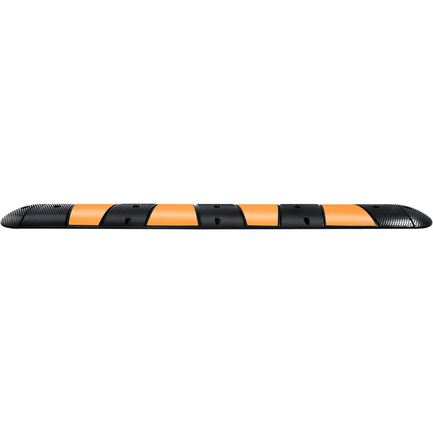VEVOR Rubber Speed Bump, 1 Pack 2 Channel Speed Bump Hump, 72\" Long Modular Speed Bump Rated 22000 LBS Loading, 72.8 x 12.2 x 2.2 Garage Speed Bump for Asphalt Concrete Gravel Driveway with 2 End Cap