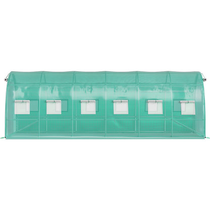 VEVOR Walk-in Tunnel Greenhouse Galvanized Frame Waterproof Cover 20x10x7 ft