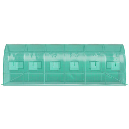 VEVOR Walk-in Tunnel Greenhouse Galvanized Frame Waterproof Cover 20x10x7 ft