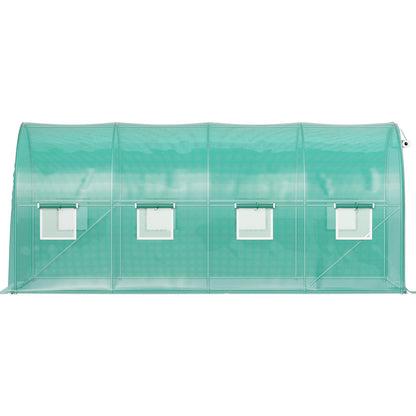 VEVOR Walk-in Tunnel Greenhouse Galvanized Frame & Waterproof Cover 15x7x7 ft