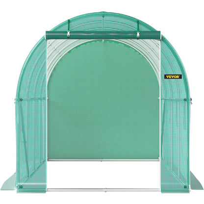 VEVOR Walk-in Tunnel Greenhouse Galvanized Frame & Waterproof Cover 15x7x7 ft