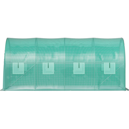 VEVOR Walk-in Tunnel Greenhouse Galvanized Frame & Waterproof Cover 15x7x7 ft