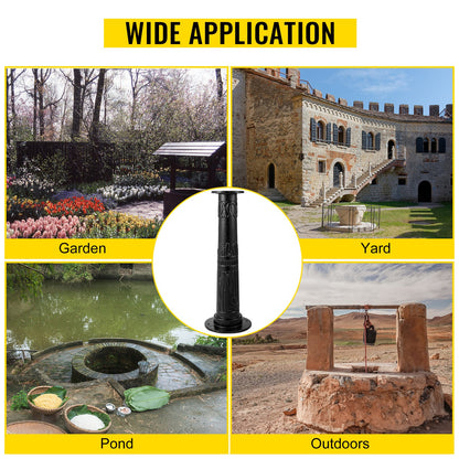 VEVOR Antique Hand Water Pump Stand Pitcher Pump Stand for Yard Garden Black