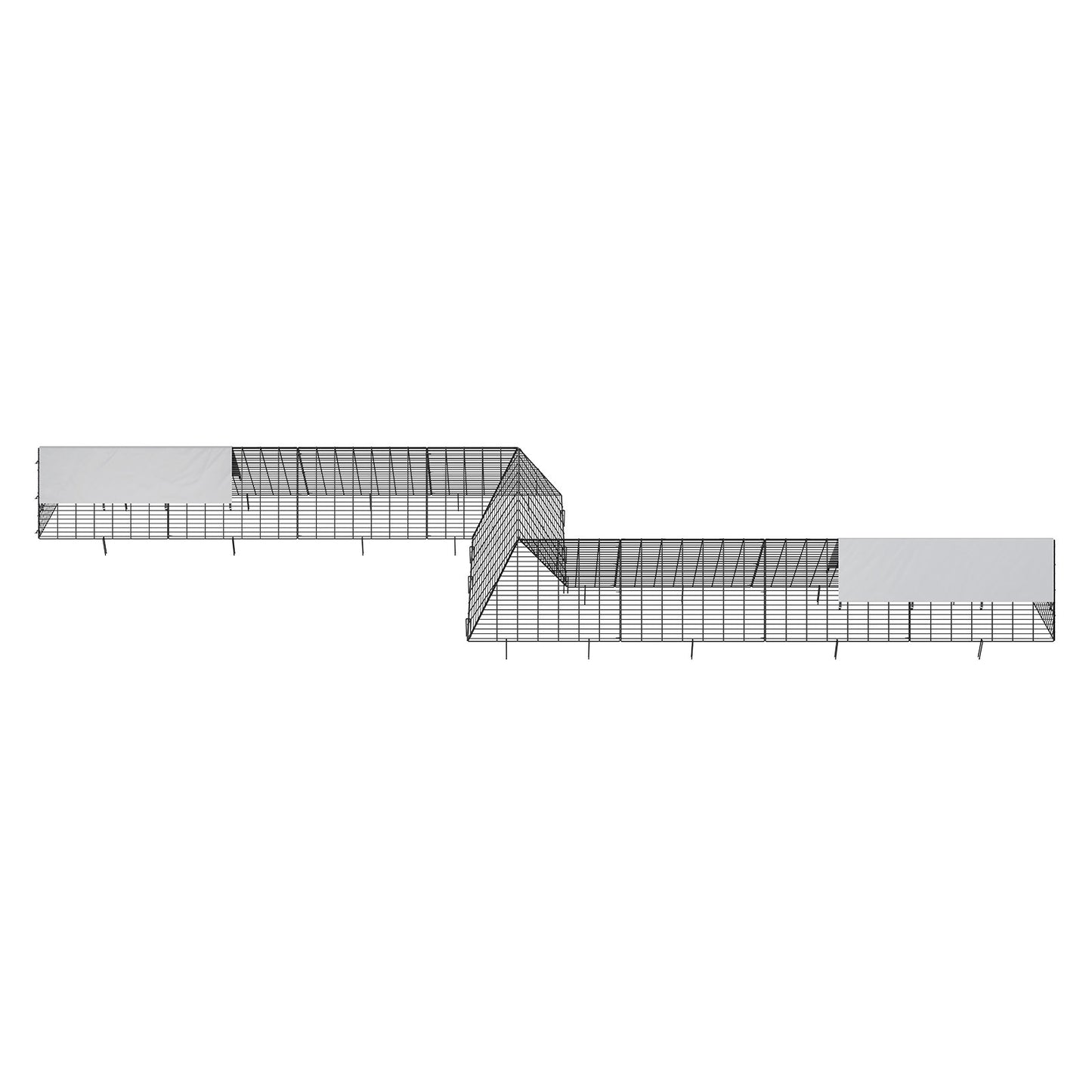 VEVOR Chicken Tunnels, 729 x 200 x 61.5cm(LxWxH) Chicken Tunnels for Yard, Portable Chicken Tunnels for Outside with Corner Frames, 2 Sets, Suitable for Chickens, Ducks, Rabbits
