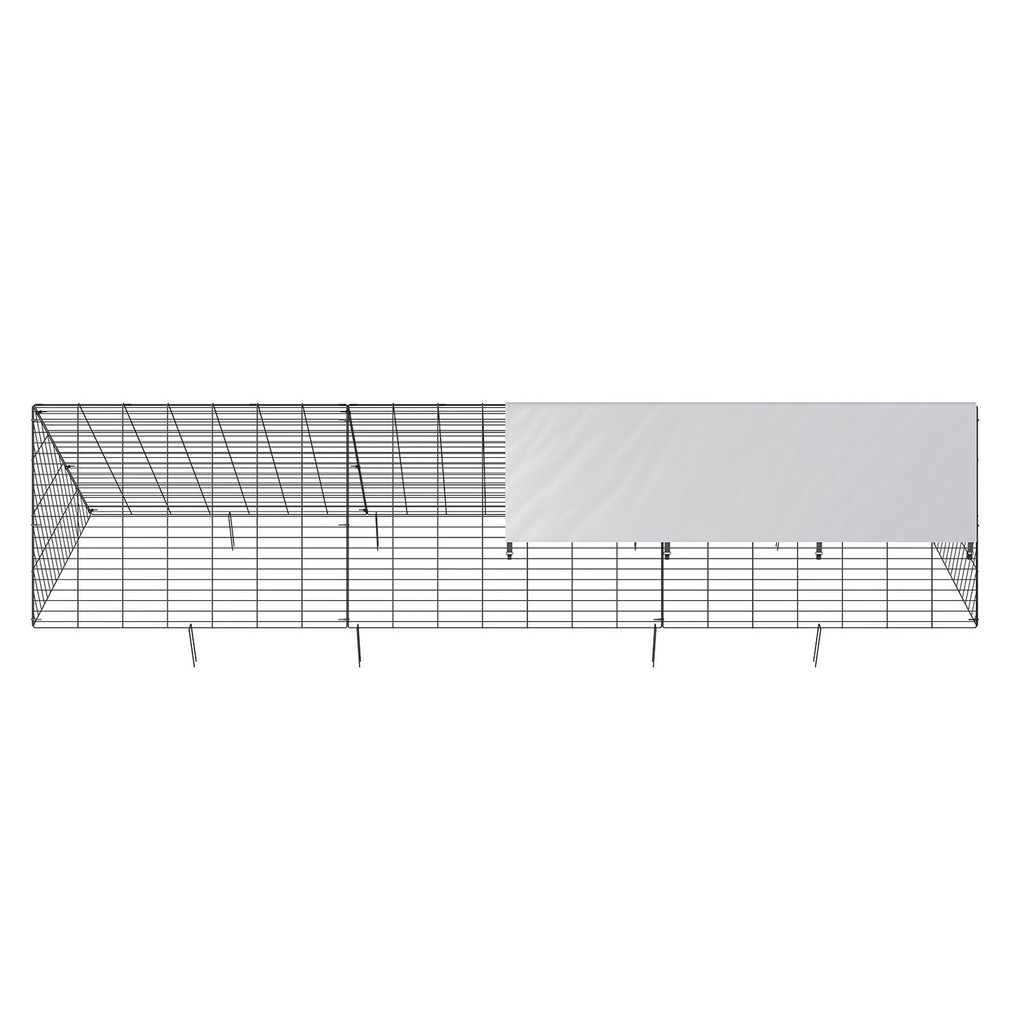 VEVOR Chicken Tunnels, 300 x 71 x 61.5cm (LxWxH) Chicken Tunnels for Yard, Portable Chicken Tunnels for Outside Easy Installation, Chicken Coop Run, Suitable for Chickens, Ducks, Rabbits