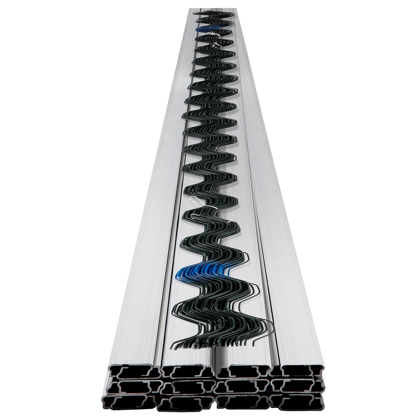VEVOR Spring Wire and Lock Channel, 2m Spring Lock & U-Channel Bundle for Greenhouse, 50 Packs PE Coated Spring Wire & Aluminum Alloy Channel, Plastic Poly Film or Shade Cloth Attachment with Scre