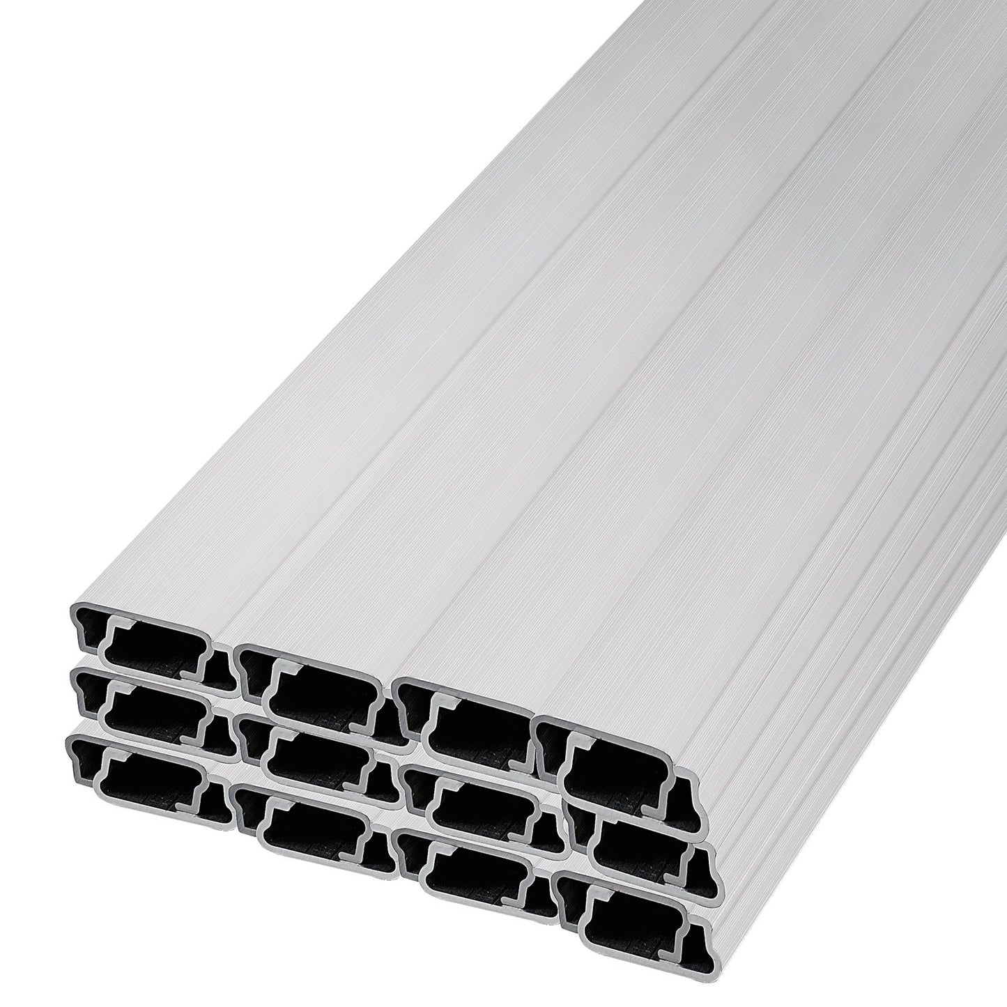 VEVOR Spring Wire and Lock Channel, 2m Spring Lock & U-Channel Bundle for Greenhouse, 50 Packs PE Coated Spring Wire & Aluminum Alloy Channel, Plastic Poly Film or Shade Cloth Attachment with Scre
