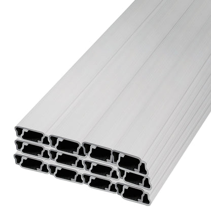 VEVOR Spring Wire and Lock Channel, 2m Spring Lock & U-Channel Bundle for Greenhouse, 50 Packs PE Coated Spring Wire & Aluminum Alloy Channel, Plastic Poly Film or Shade Cloth Attachment with Scre
