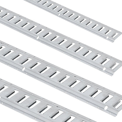VEVOR E Track Tie-Down Rail Kit, 24PCS 1524 mm E-Tracks Set Includes 8 Steel Rails & 8 O-Rings & 8 Tie-Offs with D-Ring, Versatile Trailer Securing Accessories for Cargo Motorcycles Bikes, 816 kg Load
