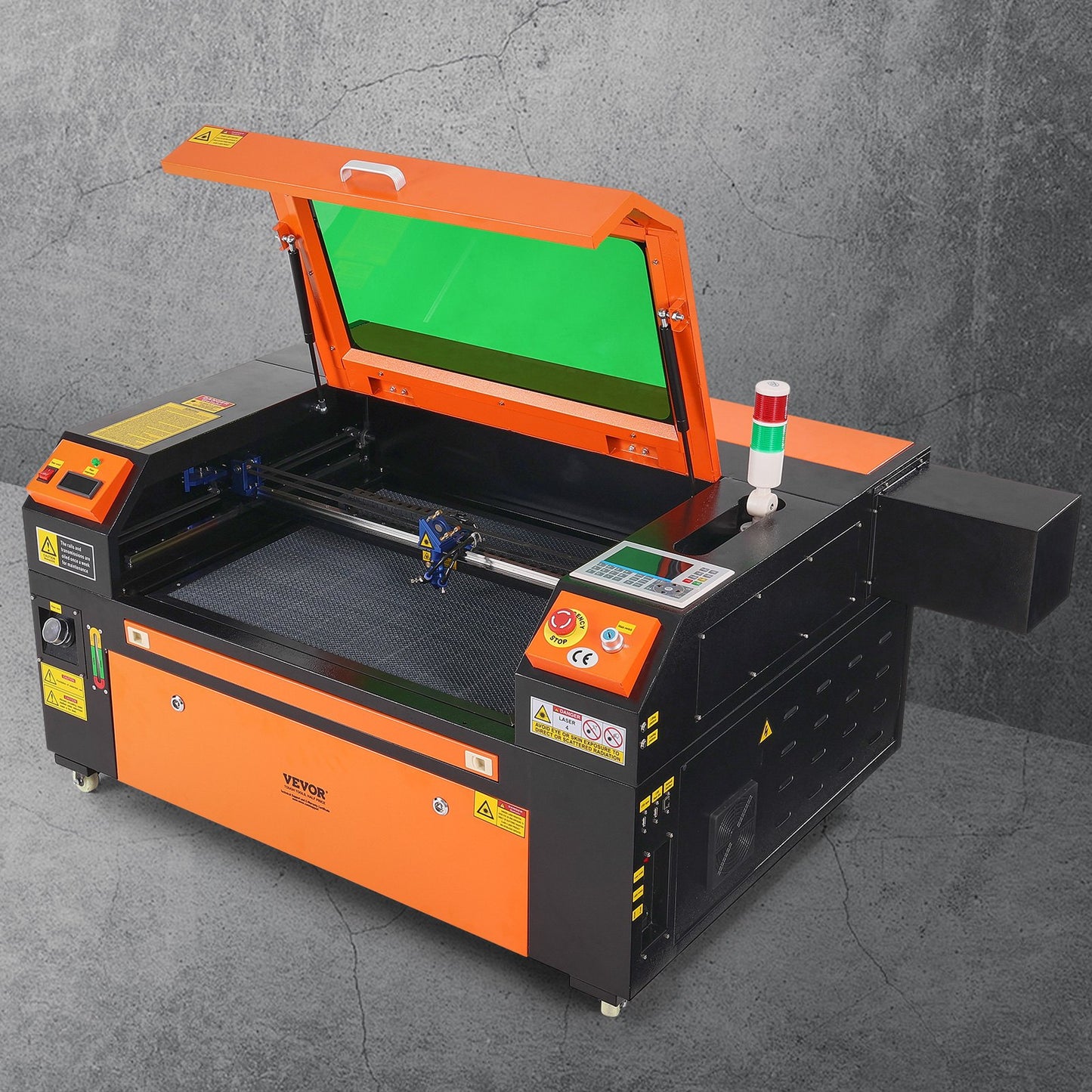VEVOR 80W CO2 Laser Engraver, 500 x 700 mm, 19.7 IPS Laser Cutter Machine with 2-Way Pass Air Assist, Compatible with LightBurn, CorelDRAW, AutoCAD, Windows, Mac OS, Linux, for Wood Acrylic Fabric