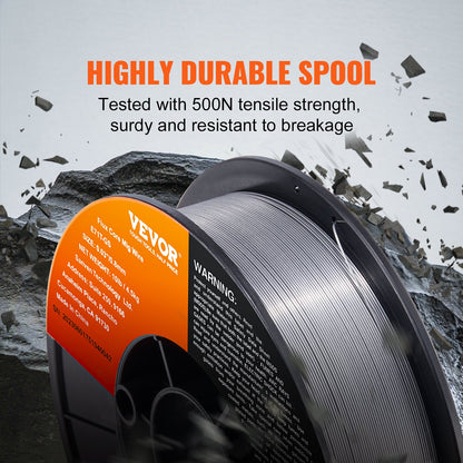 VEVOR Flux Core Welding Wire, E71T-GS 0.030-inch 10LBS, Gasless Mild Steel MIG Welding Wire with Low Splatter for All Position Arc Welding and Outdoor Use