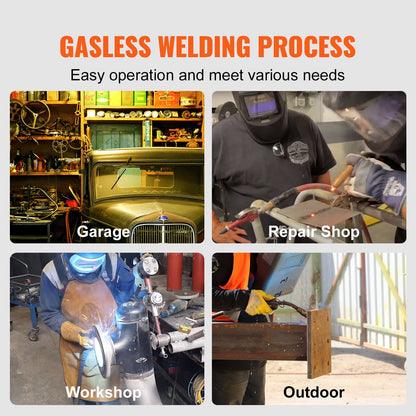 VEVOR Flux Core Welding Wire, E71T-GS 0.030-inch 10LBS, Gasless Mild Steel MIG Welding Wire with Low Splatter for All Position Arc Welding and Outdoor Use