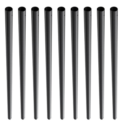 VEVOR Staircase Metal Balusters, 3/4'' Round x 32'' Long Aluminum Decorative Banister Spindles, 101 Pack Deck Baluster with Screws, Classic Hollow Deck Railing Satin Black Powder Coated for Porch