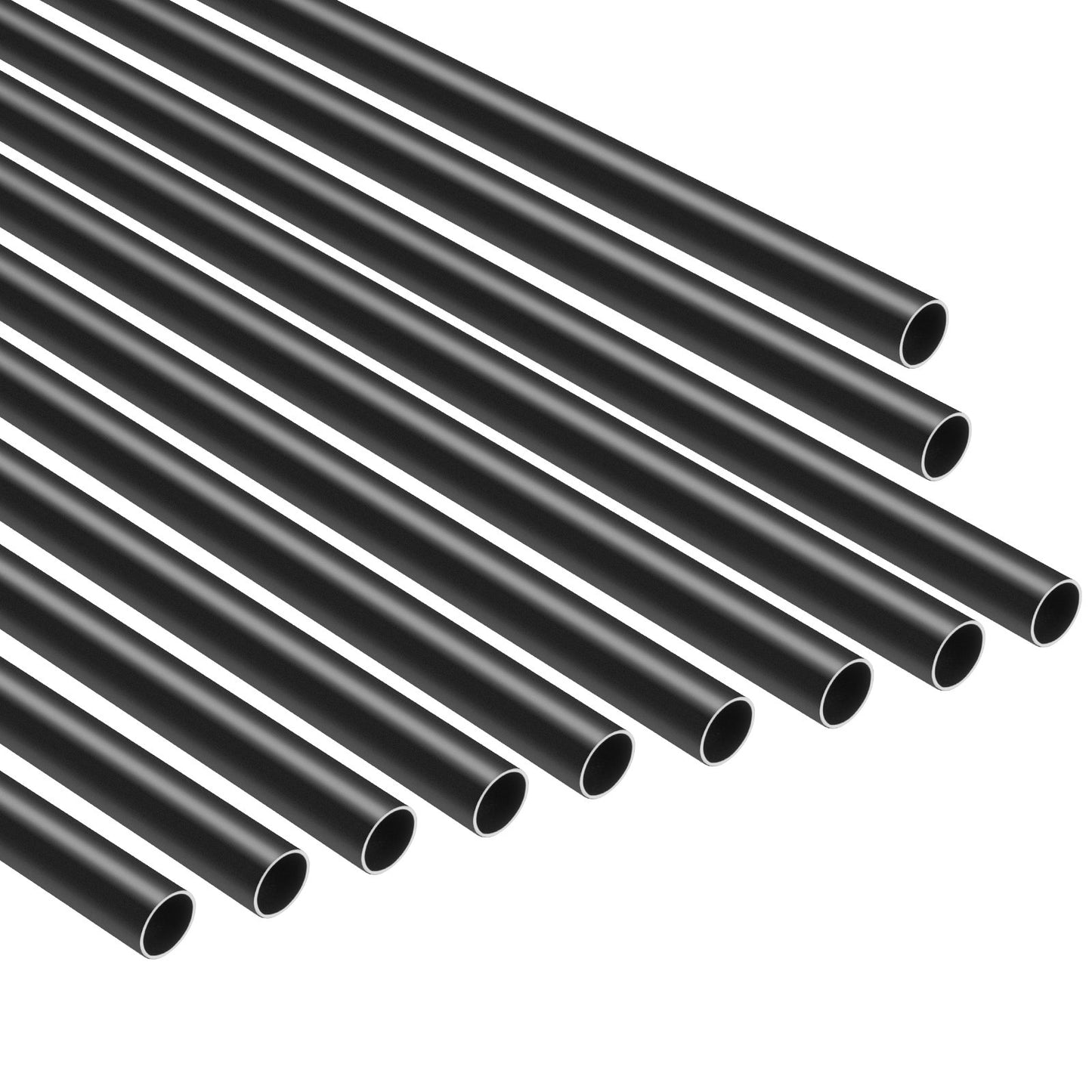 VEVOR Staircase Balusters 101 Pack, 660 mm Aluminum Stair Balusters, 19 mm Water-Proof Round Metal Spindle Railing, Hollow Deck Railing with Rail Caps & Screws for Stairs, Porch, Patio, Matte Black